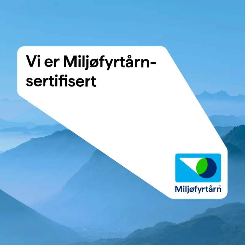 Vi er Miljøfyrtårn-sertifisert
