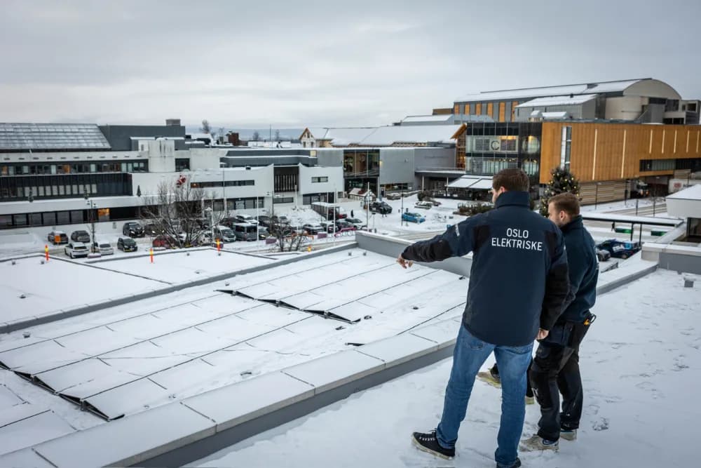 Solcelleanlegg på Ullensaker rådhus og kulturhus