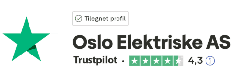 Trustpilot-vurdering for Oslo Elektriske AS: 4,3 av 5 stjerner